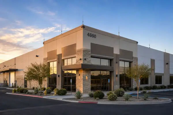 Lightning rods on commercial buildings